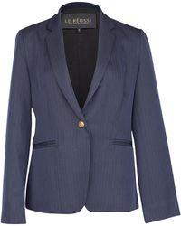Le Réussi - Wool Navy Blazer Suit - Lyst