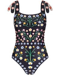 Jessie Zhao New York - Day/Night Garden Reversible One-Piece Swimsuit - Lyst
