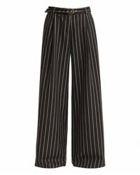 Julia Allert - High-Waisted Wide-Leg Pinstripe Palazzo Trousers – - Lyst