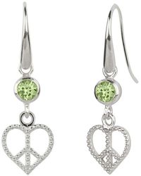Charlotte's Web Jewellery - Peace Heart Drop Earrings - Lyst
