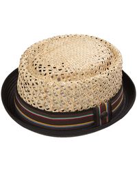 Dasmarca Hats - Neutrals Dasmarca Jake Summer Telescope Crown Lightweight Seagrass Breathable Mod Style Straw Porkpie Hat - Lyst