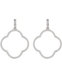 LÁTELITA London - Open Clover Large Drop Earrings Cz - Lyst