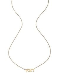 Heather Hawkins Jewelry - Foxy Fourteen Karat Fine Jewelry Block Print Necklace - Lyst