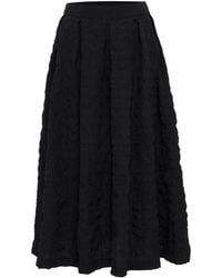 Theo the Label - Calypso Pleated Midi Plaid Skirt - Lyst