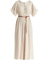 Paisie - Neutrals Relaxed Fit Wide Leg Jumpsuit With Belt - Lyst