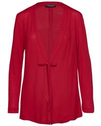 Conquista - Open Front Linen Cardigan - Lyst