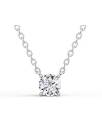 SEREIA OFFICIAL - 14K 0.25 Ct Lab Grown Round Sereia Shape Diamond Pendant - Lyst