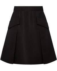 Femponiq - Pleated Silk-blend Flared Skirt/ - Lyst