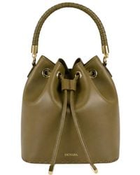 Saonara Brand - Bucket Bag Khaki Leather - Lyst