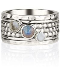 Charlotte's Web Jewellery - Ethereal Galaxy Silver Spinning Ring - Lyst
