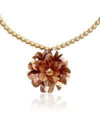 PINAR OZEVLAT - Neutrals Floravelle Necklace Champagne - Lyst