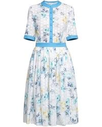 Rumour London - Toscana Floral Print Broderie Anglaise Midi Dress - Lyst