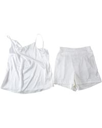 Soft Strokes Silk - Pure Mulberry Silk Cowl Neck Camisole And High Waist Shorts Set - Lyst