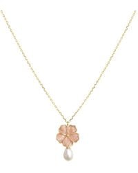 Agora Jewellery - Bavella Mini Drop Pearl Necklace - Lyst