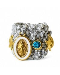 Hilo De Mar - Ring Handknitted With Charms - Lyst