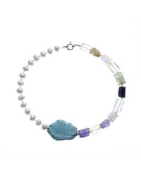 Silver Moon - Sterling Necklace With Pearls And Natural Gemstones - Lyst