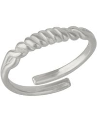 Spero London - Twisted Screw Sterling Ring - Lyst