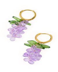 Saachi - Grape Cluster Huggie Earrings - Lyst