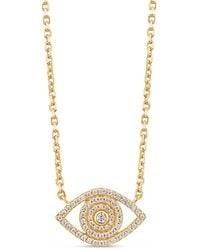SALLY SKOUFIS - Protection Necklace With Made Cz Diamond Stimulant - Lyst
