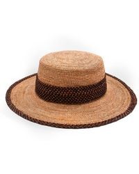 Shaded the Label - Neutrals Bramblewick Natural Tan & Straw Boater Hat - Lyst
