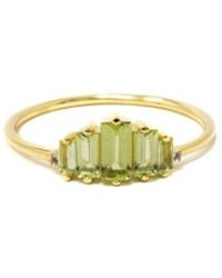 NASI SILVER - Aaliyah Baguette Ring- Peridot & Topaz - Lyst