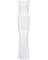 Andreeva - Vanilla Handmade Maxi Crochet Dress - Lyst