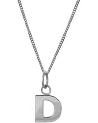 Edge Only - Letter Pendant D Initial Necklace Sterling - Lyst