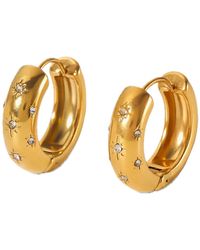 Elk & Bloom - Chubby 14K Gemstone Huggie Hoops - Lyst