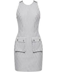 Mirimalist - Apron Striped Mini Dress - Lyst