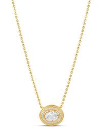 SHYMI - Statement Oval Pendant On A Beaded Ball Chain - Lyst