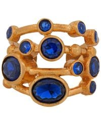 Ebru Jewelry - Cleopatra Sapphire & Gold Adjustable Ring - Lyst