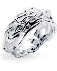 Mercela - Woven Statement Ring – Chunky Textured Cocktail Ring Gift For Her - Lyst