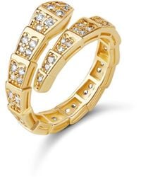 SHYMI - Chunky Pave Snake Ring - Lyst
