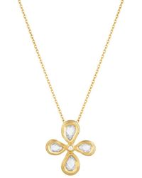 Lulu B London - Teardrop Cross Necklace With Cubic Zirconia - Lyst