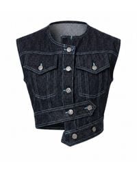 Gao Republic - Vest Cropped Cut-Out Denim - Lyst