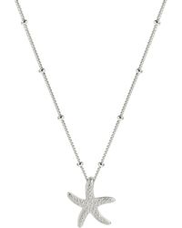 Muru - Starfish Necklace With Bead Chain - Lyst