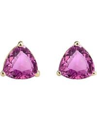 Juvetti - Trillion Earrings Set With Sapphire - Lyst