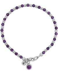 Nellou Jewellery - Linear February Birthstone Bracelet Amethyst Sterling - Lyst