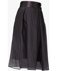 Smart and Joy - Flared Organza And Satin Skirt - Lyst