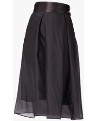 Smart and Joy - Flared Organza And Satin Skirt - Lyst