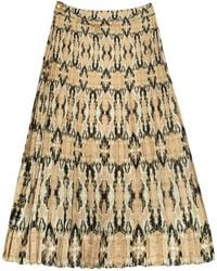 Roch Perel - Neutrals Baroque& Satin Skirt - Lyst