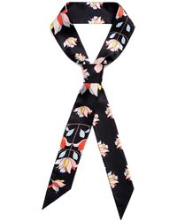 Jessie Zhao New York - Silk Skinny Scarf Midnight Garden - Lyst