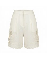 Nooki Design - Neutrals Petra Embroidered Cutout Shorts - Lyst