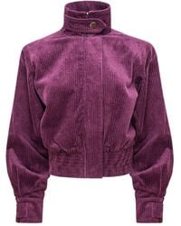 Mandragora - Corduroy Bomber Jacket Barro Raspberry - Lyst