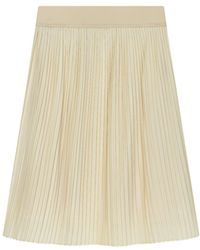 Rave on Trend - Tan Pleated Skirt - Lyst