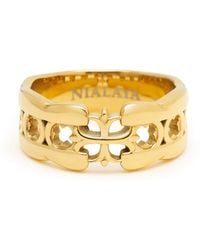 Nialaya - Cross Band Ring With Plating - Lyst