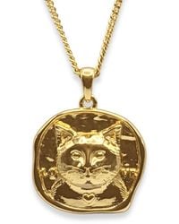 Frenvyrn - Lars 18K Vermeil Cat Coin Necklace - Lyst