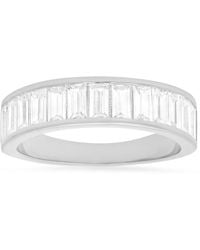 Kylie Harper - Baguette Cut Diamond Cz Band Ring - Lyst