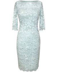 Alie Street London - Lila Lace Dress In Mint Silver - Lyst
