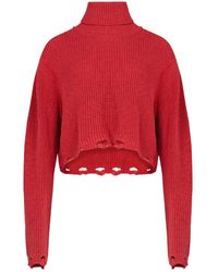 Pcfg - Your Itch Ripped High Neck Knit Sweat - Lyst